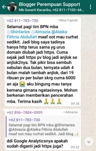 Whatsapp grup BP Network Pemula