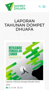 Laporan Dompet Dhuafa yang transparan