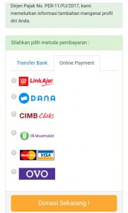 Transaksi di web Dompet Dhuafa yang kekinian